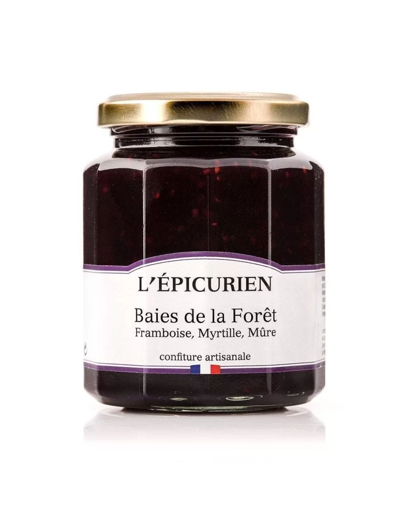 on achete francais - Confiture Baies de la Forêt (Framboise, Myrtille, Mûre)