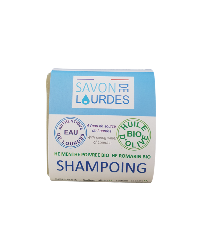 on achete francais - SHAMPOING DE LOURDES SOLIDE 100gr HUILE D'OLIVE BIO