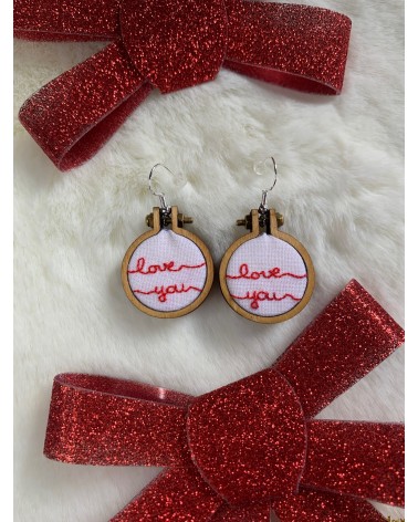 on achete francais - Boucles d'oreilles i love you