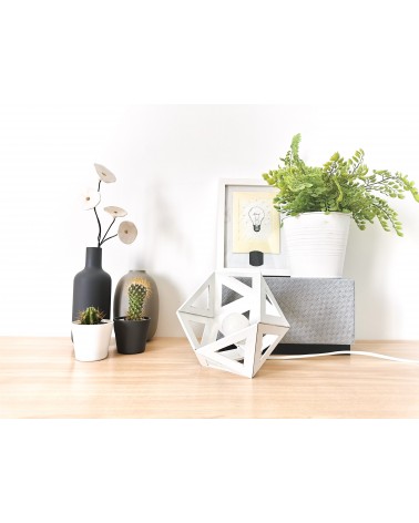 on achete francais - petite lampe origami blanche