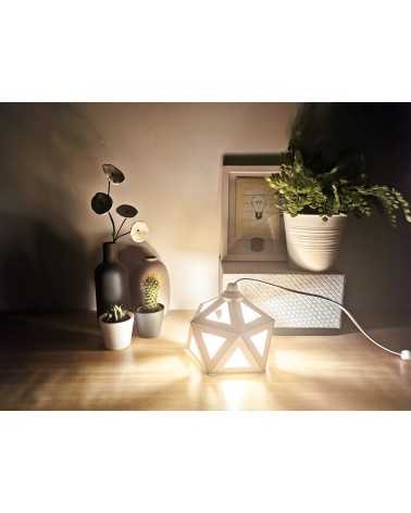 on achete francais - petite lampe origami blanche