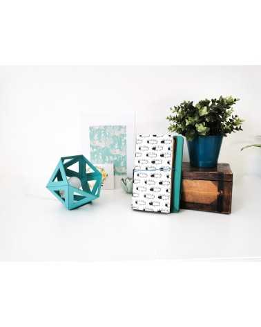 on achete francais - petite lampe origami bleu menthe