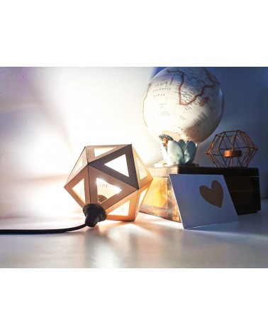 on achete francais - petite lampe origami cuivrée