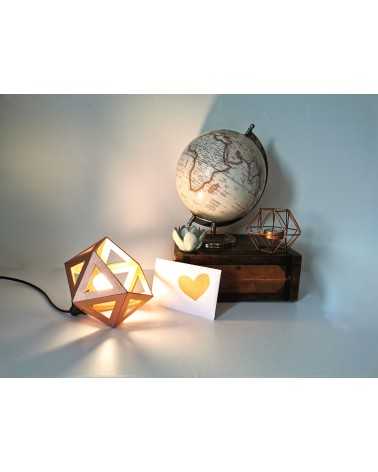 on achete francais - petite lampe origami cuivrée