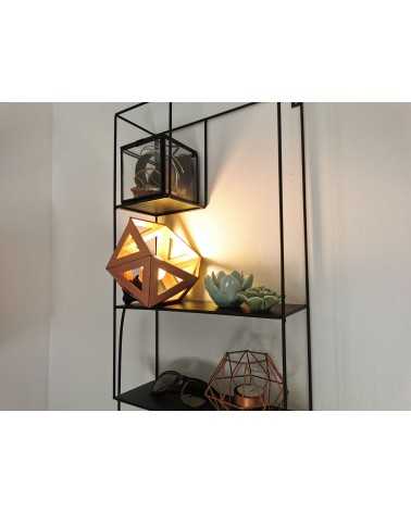 on achete francais - petite lampe origami cuivrée