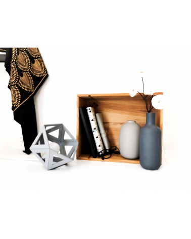 on achete francais - petite lampe origami grise