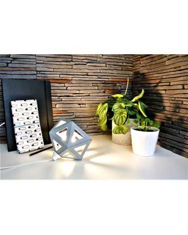 on achete francais - petite lampe origami grise