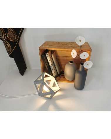 on achete francais - petite lampe origami grise