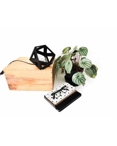 on achete francais - petite lampe origami noire