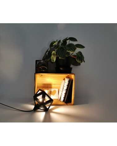 on achete francais - petite lampe origami noire