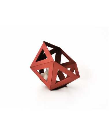 on achete francais - petite lampe origami terracotta