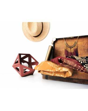 on achete francais - petite lampe origami terracotta