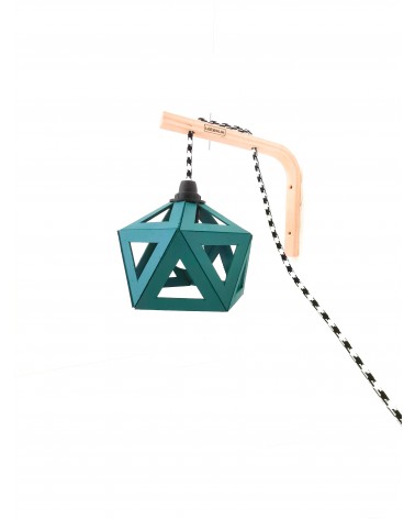 on achete francais - Applique lumineuse origami bleu canard