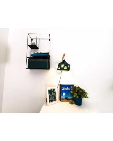 on achete francais - Applique lumineuse origami bleu canard