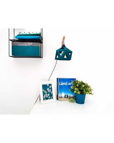 on achete francais - Applique lumineuse origami bleu canard