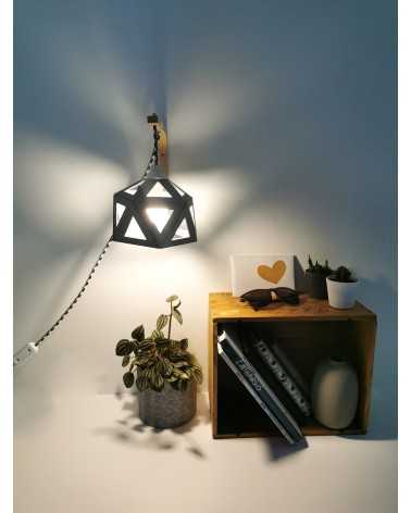on achete francais - Applique lumineuse origami grise