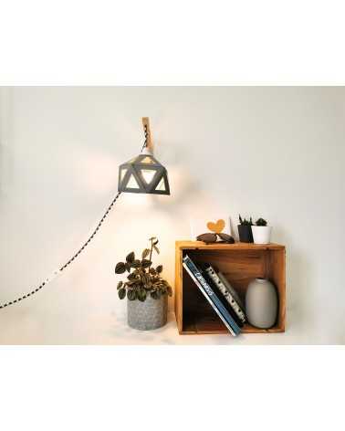 on achete francais - Applique lumineuse origami grise