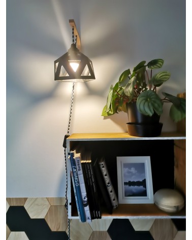 on achete francais - Applique lumineuse origami noire