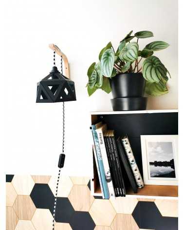 on achete francais - Applique lumineuse origami noire