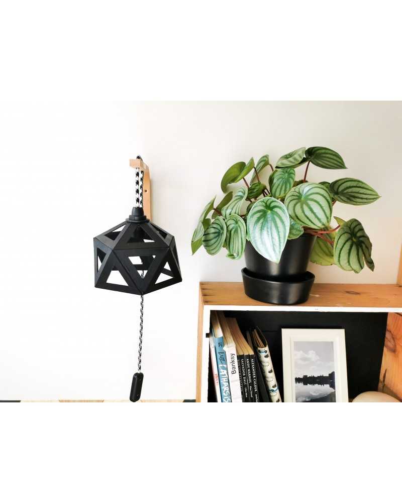 on achete francais - Applique lumineuse origami noire