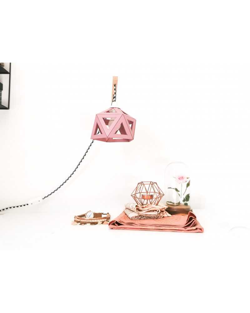 on achete francais - Applique lumineuse origami rose