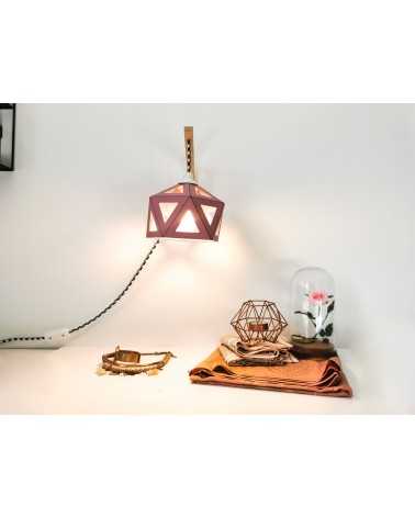 on achete francais - Applique lumineuse origami rose