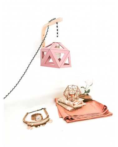 on achete francais - Applique lumineuse origami rose