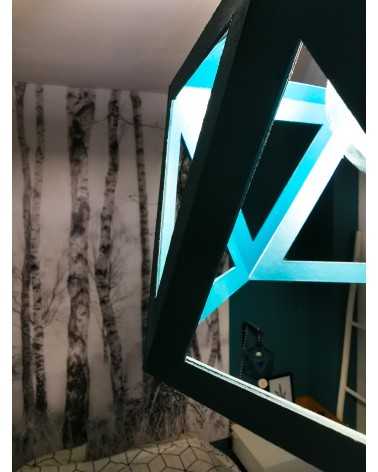 on achete francais - suspension Origami bleu canard