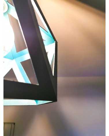 on achete francais - suspension Origami bleu canard