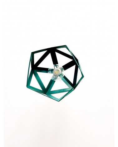 on achete francais - suspension Origami bleu canard