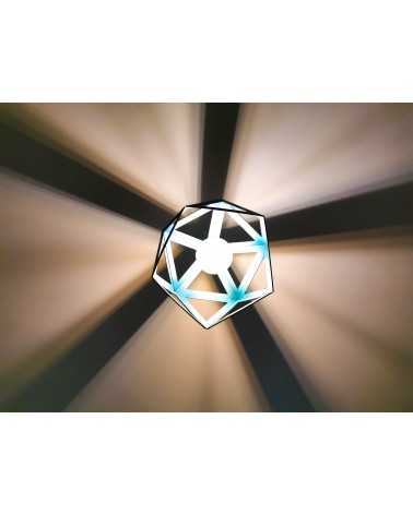 on achete francais - suspension Origami bleu canard