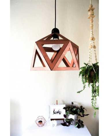 on achete francais - suspension Origami cuivrée