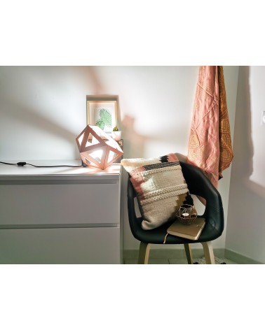 on achete francais - grande lampe origami cuivrée