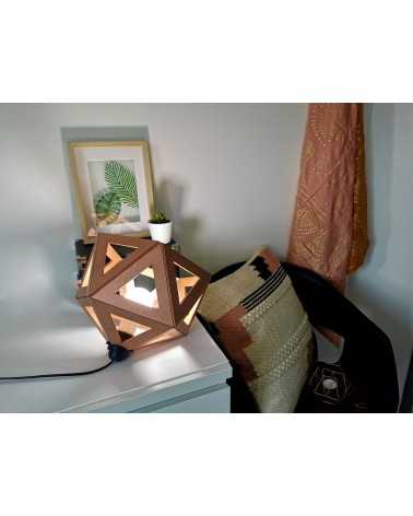 on achete francais - grande lampe origami cuivrée