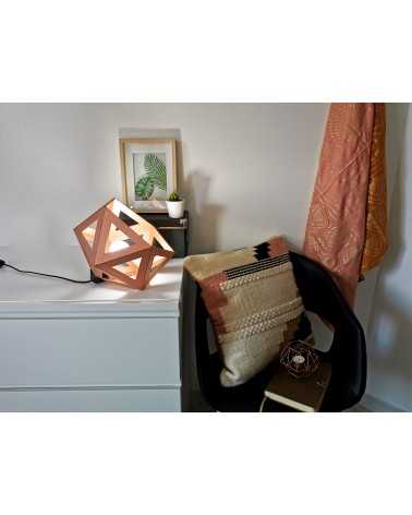 on achete francais - grande lampe origami cuivrée