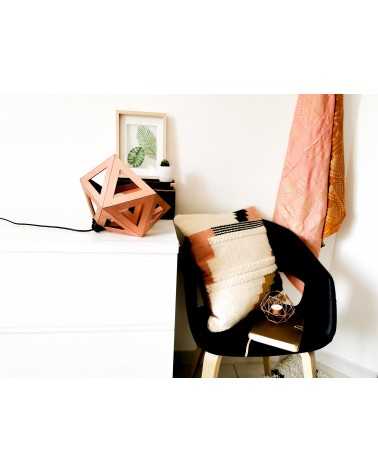 on achete francais - grande lampe origami cuivrée