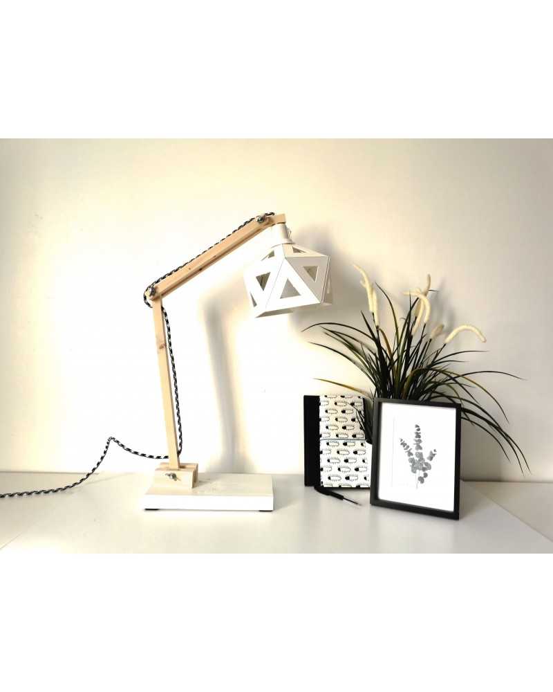 on achete francais - lampe de bureau Origami blanche