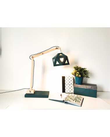 on achete francais - lampe de bureau Origami bleu canard