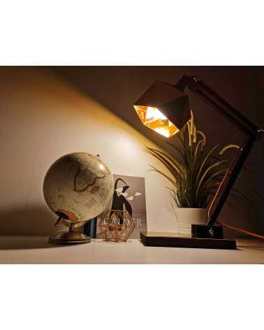 on achete francais - lampe de bureau Origami cuivrée