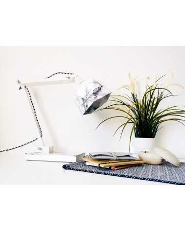 on achete francais - lampe de bureau Origami marbre blanc