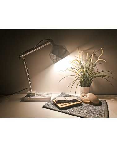 on achete francais - lampe de bureau Origami marbre blanc