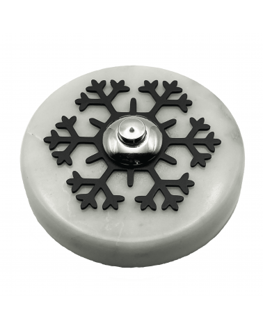 Sonnette Marbre Métal Flocon