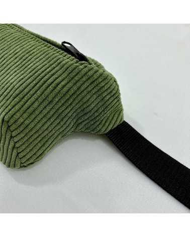 on achete francais - Sac Banane en velours | VERT KAKI