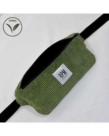 on achete francais - Sac Banane en velours | VERT KAKI