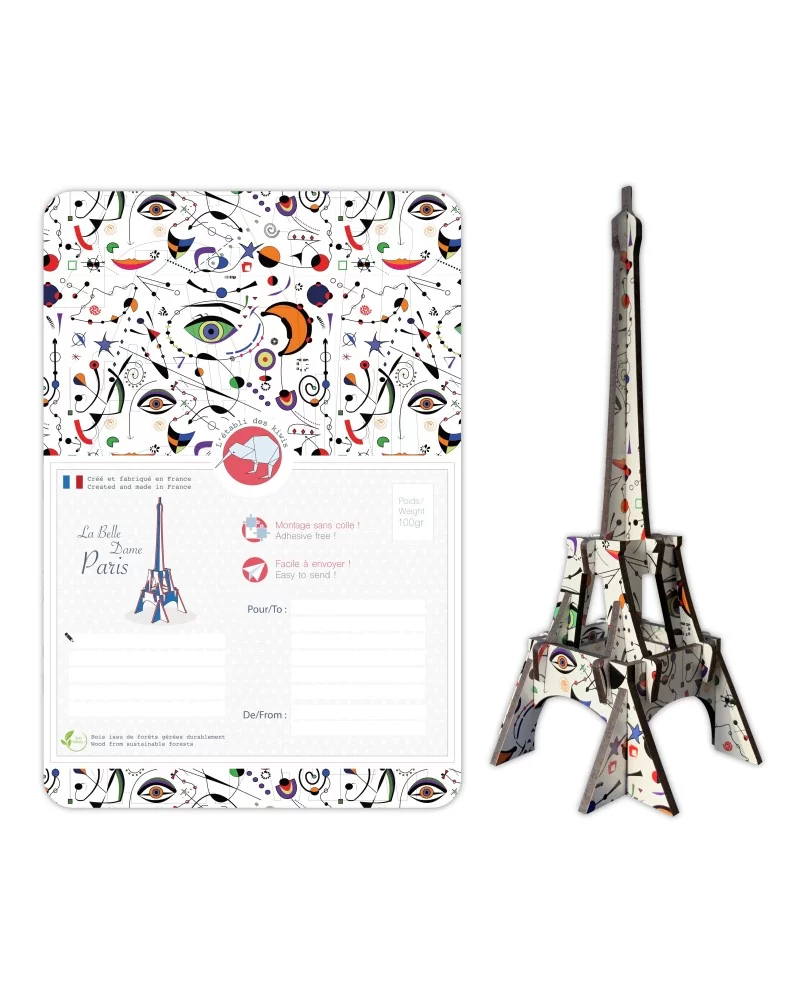 on achete francais - Tour Eiffel Bois 3D À Monter : Colori Inspiration Mirò