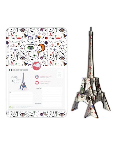 on achete francais - Tour Eiffel Bois 3D À Monter : Colori Inspiration Mirò