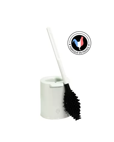 on achete francais - Bbb La Brosse – Brosse Wc Hygiénique Sans Poils Avec Support – Coloris : Gris Souris – Matières Bio-Sour...