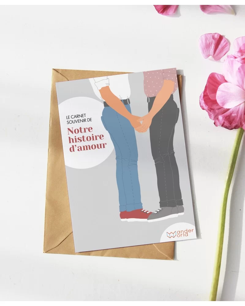 on achete francais - Carnet Histoire D'Amour - Couple Gay