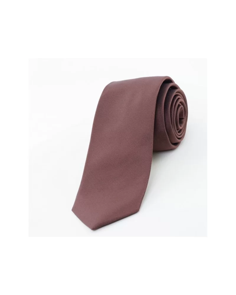 on achete francais - Cravate En Soie Marron "La Chocolatée"