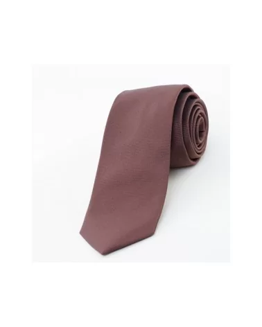 on achete francais - Cravate En Soie Marron "La Chocolatée"